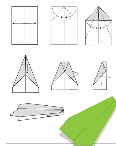 как сделать самолетик планер из бумаги