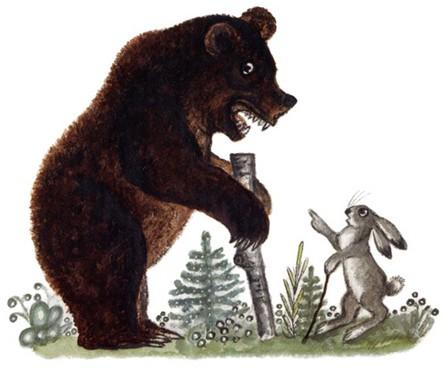 медведь и заяц