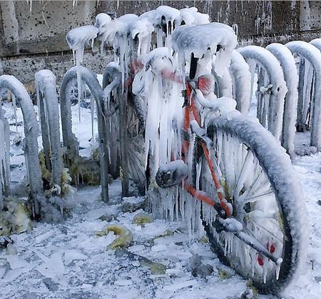 настоящий зимний велосипед