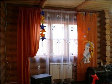 темные шторы в детской комнате