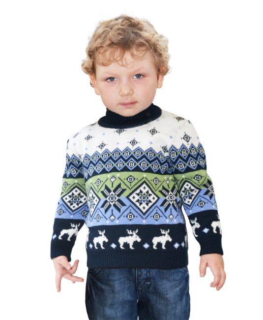 свитер детский с оленями