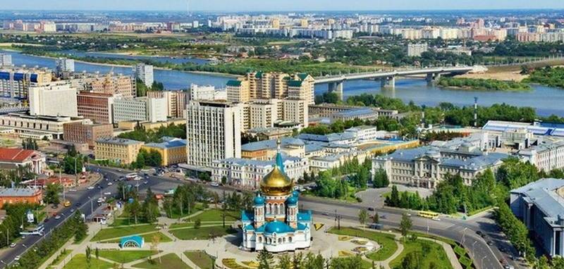 Омск. Красивая панорама города
