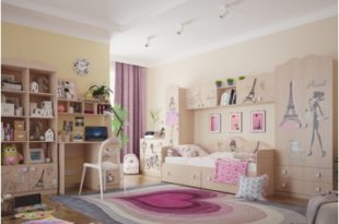 модульная мебельная комната для девочки