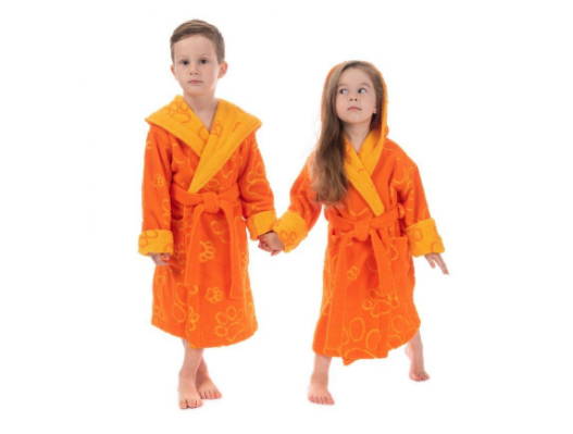 оранжевый детский халатик