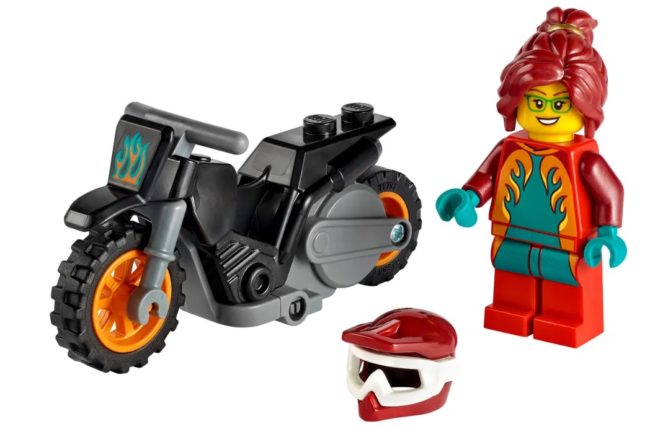 Lego City огненный трюковый мотоцикл